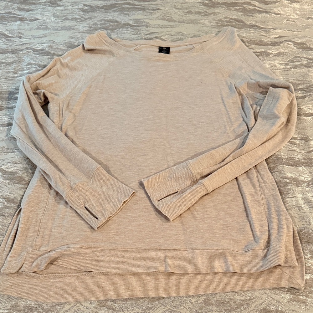 Active Life Women's Beige Long Sleeve Soft Shirt
